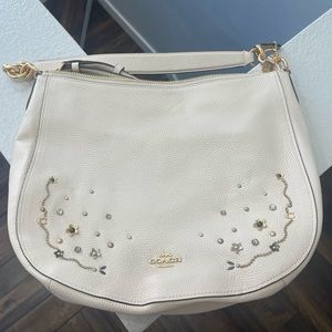 ELLE HOBO WITH STARDUST CRYSTAL RIVETS (COACH F49127)